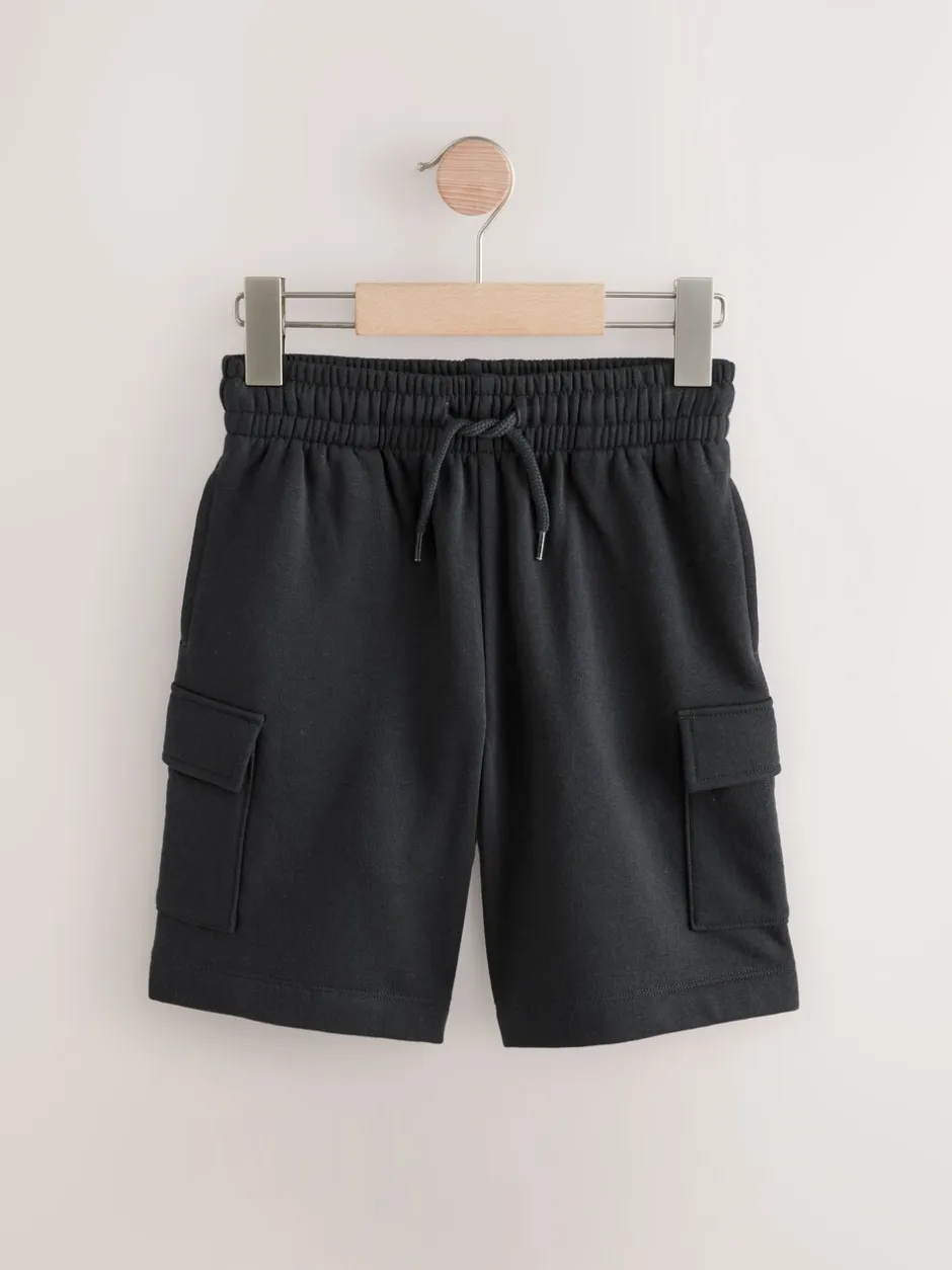 Shorts|Next Zwart - Cargo jersey short (3-16 jr)