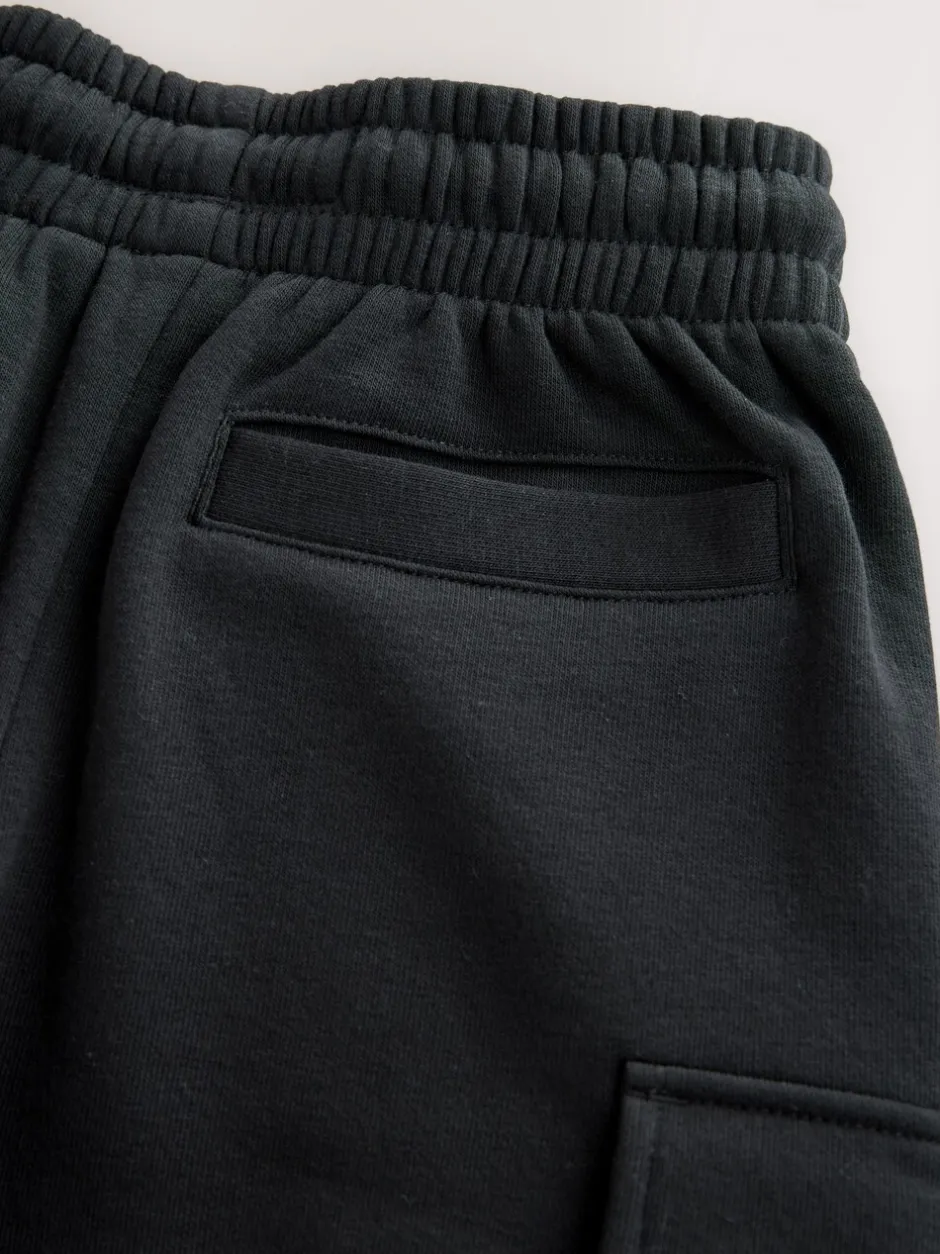 Shorts|Next Zwart - Cargo jersey short (3-16 jr)