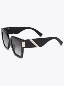 Zonnebril|Carvela - Chunky Flare Sunglasses Zwart