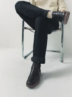 Boots|Formele Schoenen*Next - Casual leren chelsea-laars Zwart