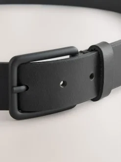 Riemen En Bretels|Next Zwart - Casual leren riem