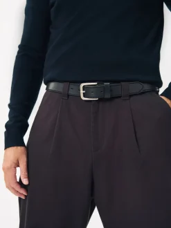 Riemen En Bretels*Next - Casual leren riem Zwart
