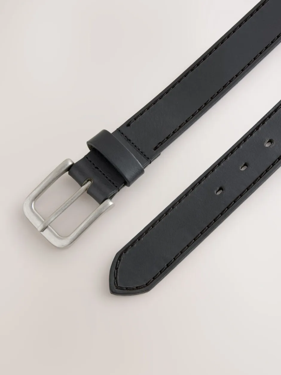 Riemen En Bretels*Next - Casual leren riem Zwart