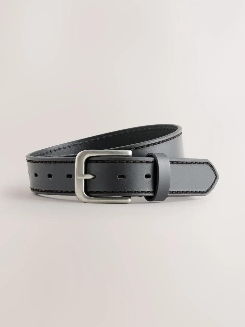 Riemen En Bretels*Next - Casual leren riem Zwart