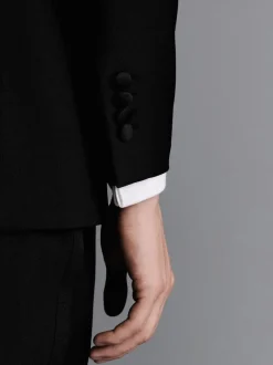 Smokings En Feestkleding|Charles Tyrwhitt - - Slim-fit dinercolbert met sjaalrevers Zwart