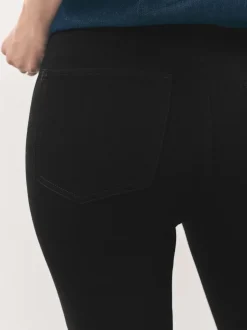 Leggings En Joggingbroeken*Next - Check Jersey Bootcut Leggings Zwart