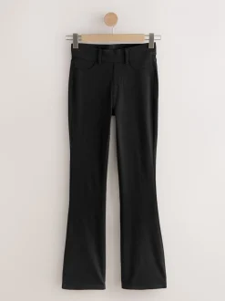 Leggings En Joggingbroeken*Next - Check Jersey Bootcut Leggings Zwart