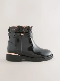 Schoolkleding|Boots*Next - Chelsea enkellaarzen met strik Zwart