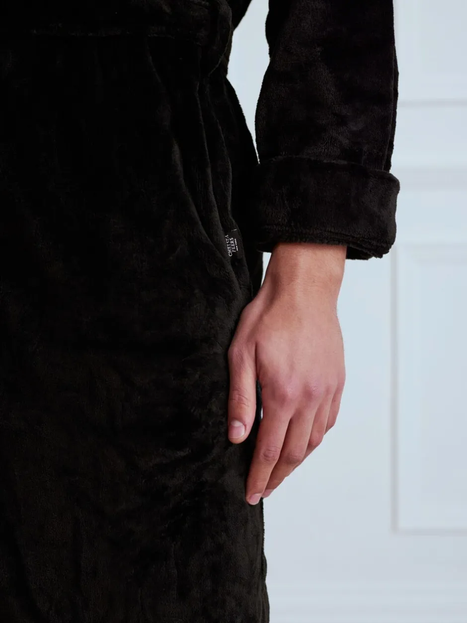 Kamerjassen En Badjassen|Chelsea Peers - - Fleece badjas Zwart