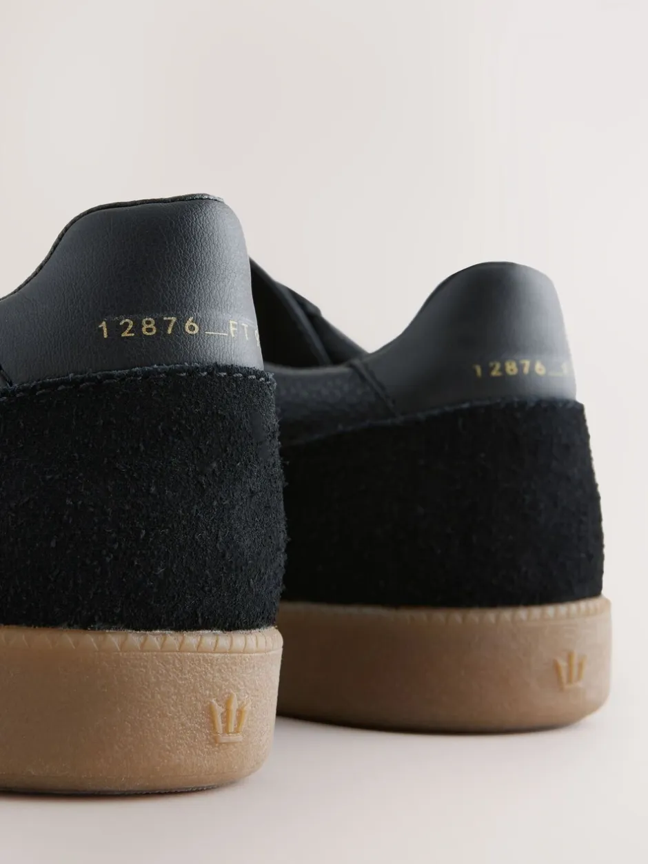 Sneakers*Next - Chic-casual vetersneakers met suède afwerking Zwart