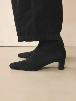 Ruimvallend En Extraruimvallend*Next - Chisel Toe Block Heel Sock Boots Zwart