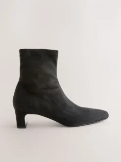 Ruimvallend En Extraruimvallend*Next - Chisel Toe Block Heel Sock Boots Zwart