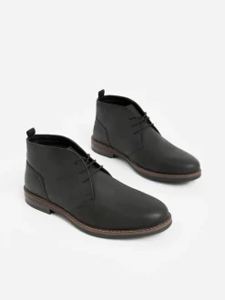 Boots*Next - Chukka-laarzen van gewaxt leer Zwart