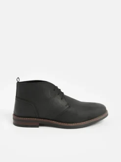 Boots*Next - Chukka-laarzen van gewaxt leer Zwart