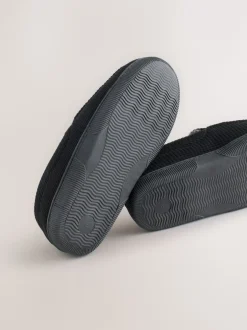 Pantoffels|Loungewear|Next - Closed Back Textured Slippers Zwart