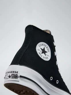 Sneakers*Converse - Lift - Bleke hoge sneakers met plateauzool Zwart
