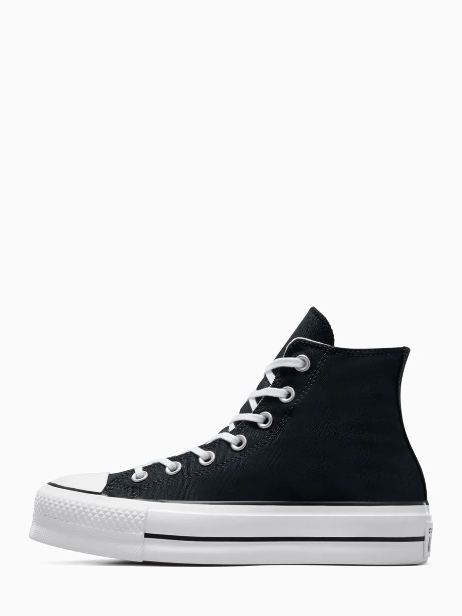 Sneakers*Converse - Lift - Bleke hoge sneakers met plateauzool Zwart