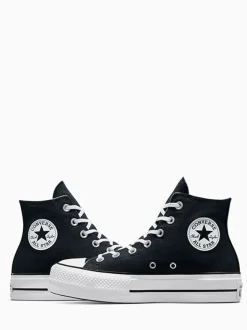 Sneakers*Converse - Lift - Bleke hoge sneakers met plateauzool Zwart