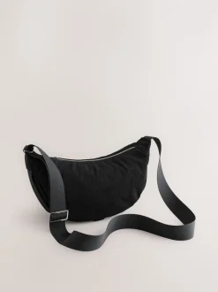 Tassen En Portemonnees*Next - Cord Effect Sling Bag Zwart