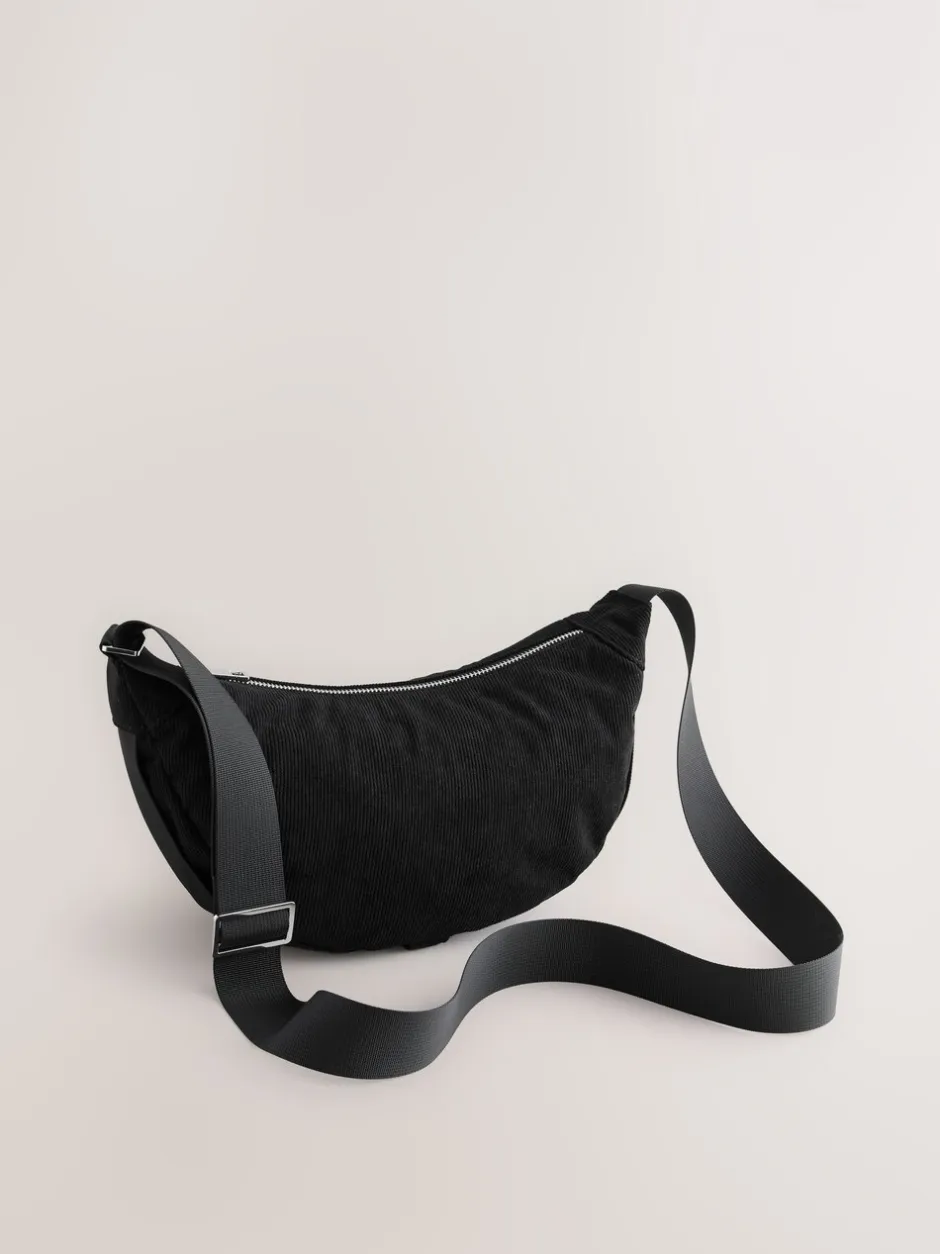 Tassen En Portemonnees*Next - Cord Effect Sling Bag Zwart