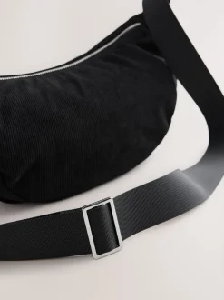 Tassen En Portemonnees*Next - Cord Effect Sling Bag Zwart