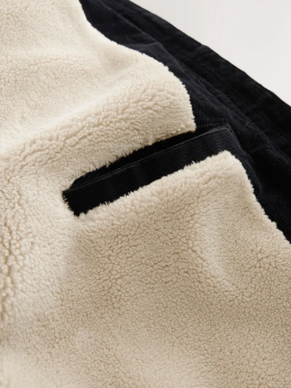 Jassen En Jacks*Next - Corduroy Borg Lined Jacket Zwart