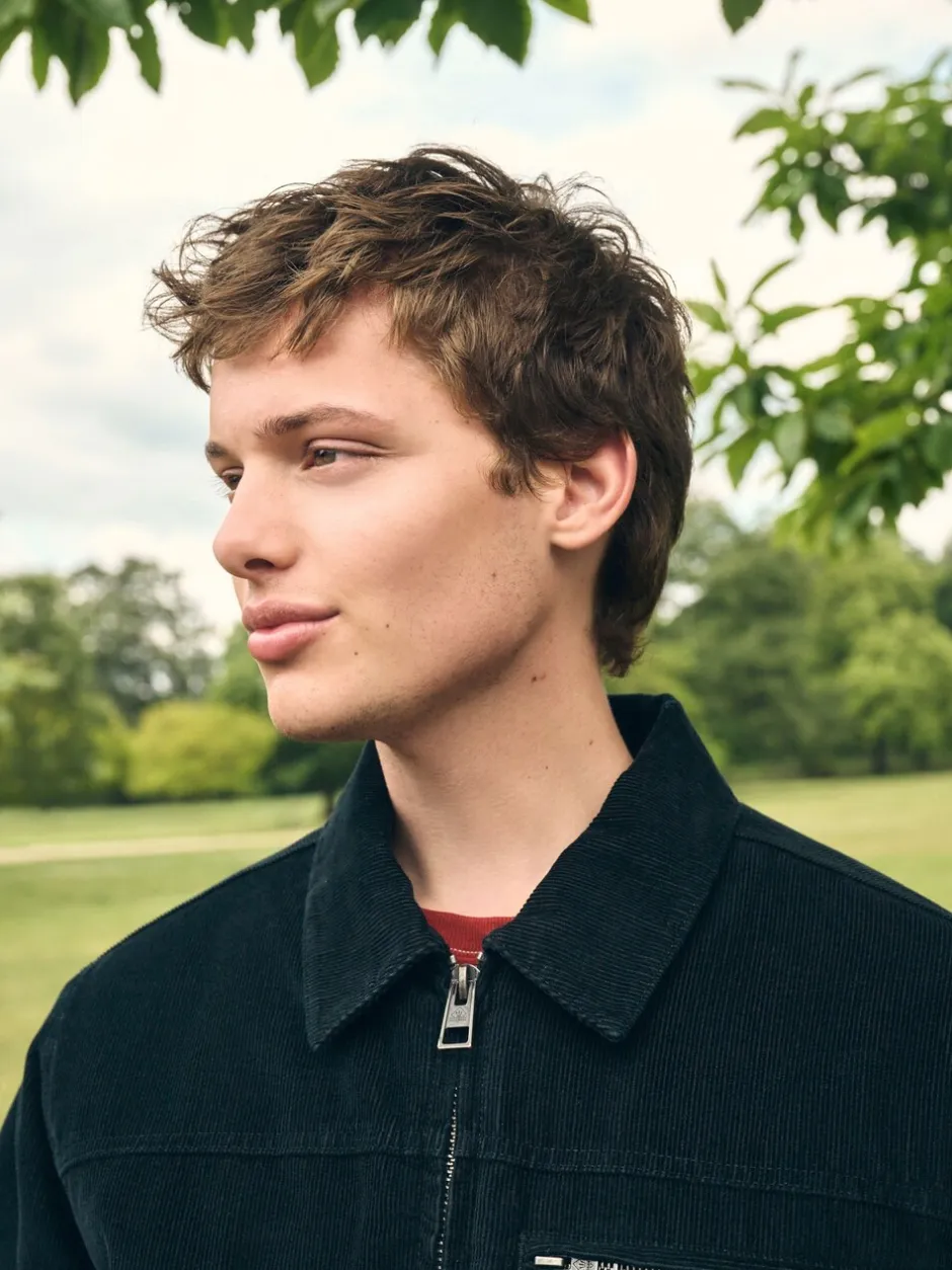 Jassen En Jacks*Next - Corduroy Borg Lined Jacket Zwart