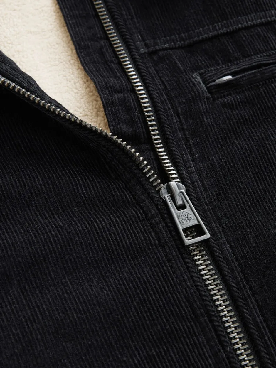 Jassen En Jacks*Next - Corduroy Borg Lined Jacket Zwart