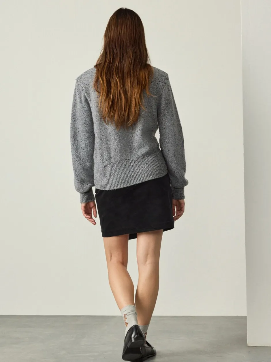 Rokken*Next - Corduroy mini-wikkelrok Zwart