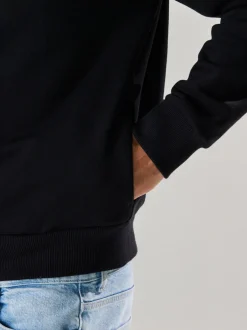 Jassen En Jacks|Next Zwart - Cotton Rich Full Zip Jersey Bomber Jacket