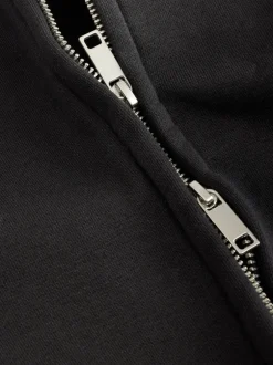 Sweaters En Hoody´S|Sweaters En Hoody´S|Next - Cotton Rich Jersey Full Zip Funnel Neck Sweatshirt Zwart