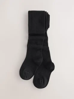 Sokken En Panty's|Schoolkleding|Next - Cotton Rich School Tights 3 Pack Zwart
