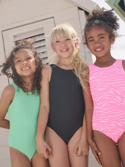 Badkleding*Next - Crinkle Swimsuit (3-16yrs) Zwart