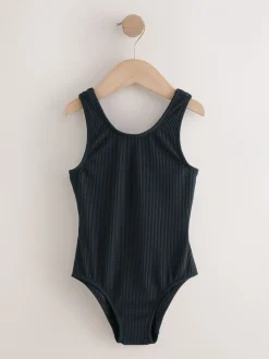 Badkleding*Next - Crinkle Swimsuit (3-16yrs) Zwart
