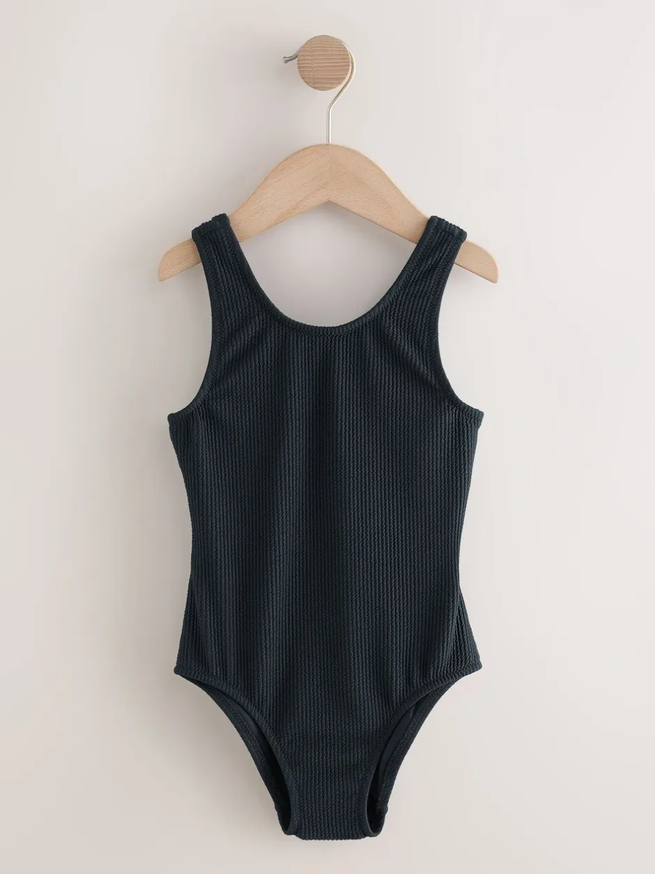Badkleding*Next - Crinkle Swimsuit (3-16yrs) Zwart