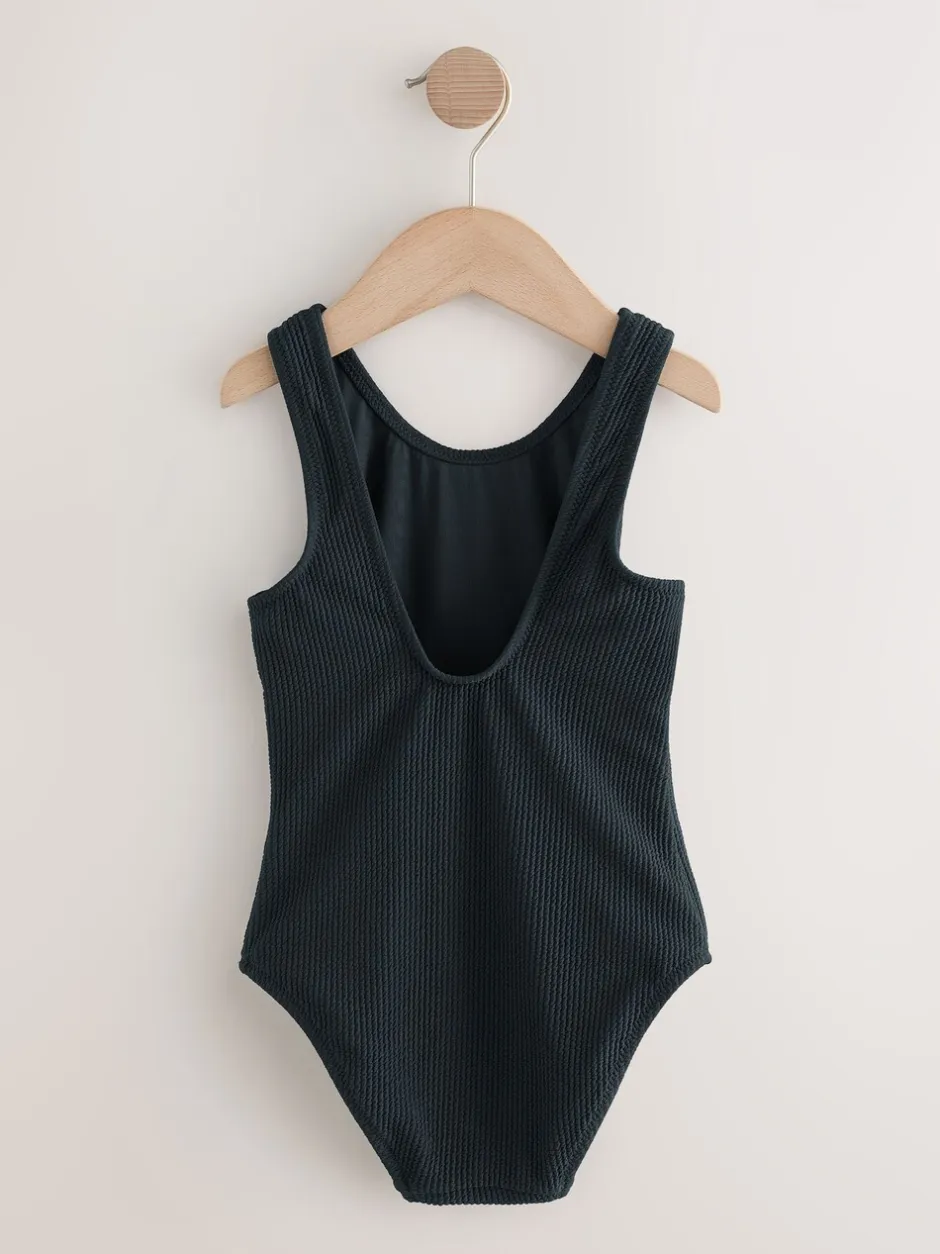 Badkleding*Next - Crinkle Swimsuit (3-16yrs) Zwart