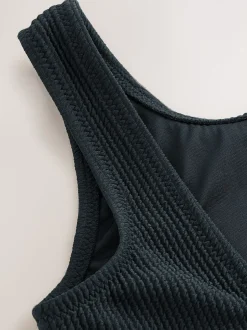 Badkleding*Next - Crinkle Swimsuit (3-16yrs) Zwart