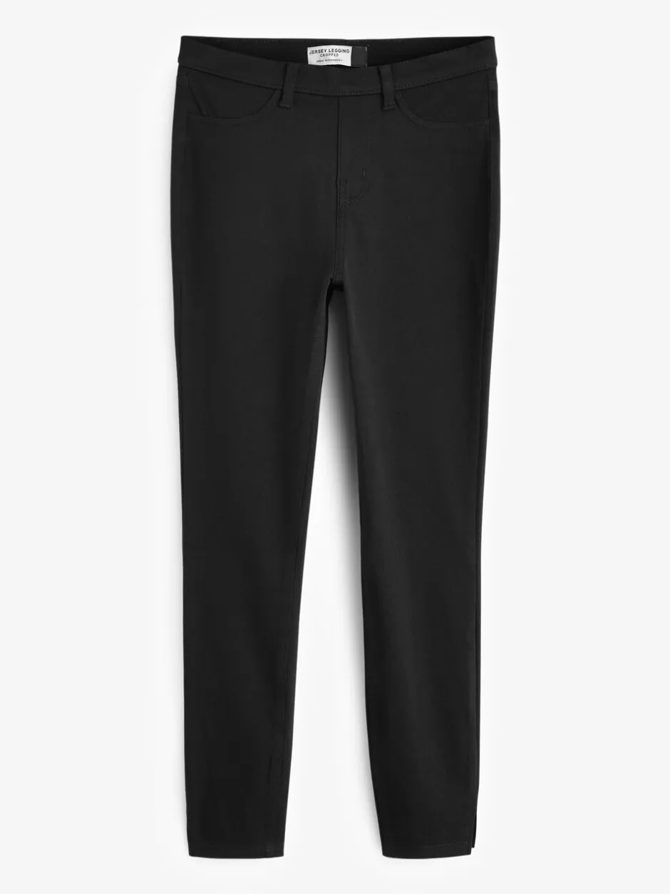 Leggings En Joggingbroeken*Next Zwart - Cropped denim jersey legging
