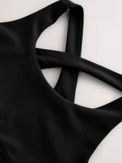 Alle Ondergoed*Next Zwart - Cross Back Sports Bra (5-16yrs)