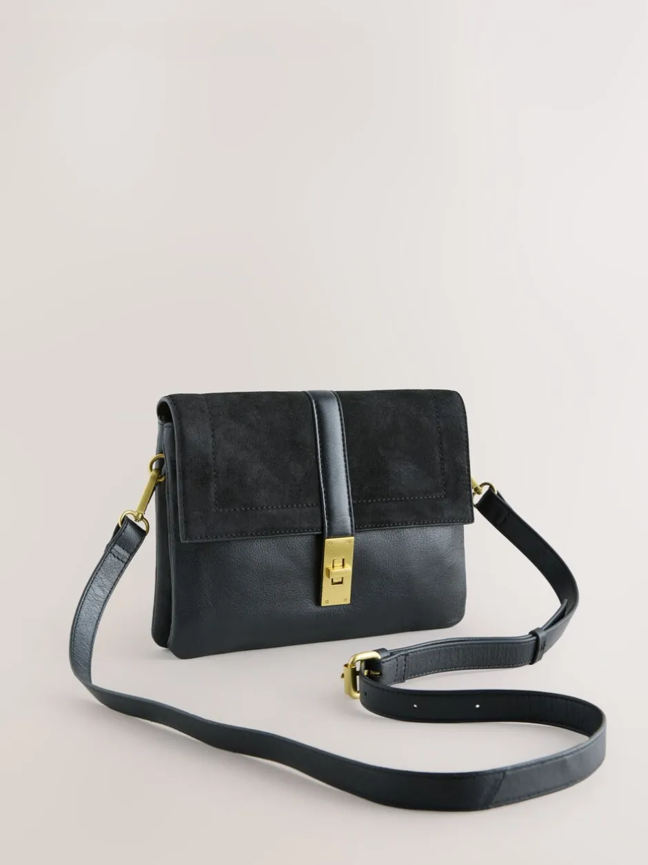 Tassen En Portemonnees|Next - Crossbodytas met imitatie krokodillenleer Zwart
