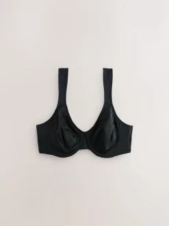 Beha's|Next - DD+ Supersoft Comfort Padded Strap Minimising Full Cup Bra Zwart