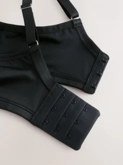 Beha's|Next - DD+ Supersoft Comfort Padded Strap Minimising Full Cup Bra Zwart