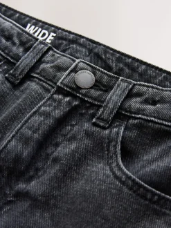 Jeans*Next Zwart - Denim cargojeans met meerdere zakken en 100% katoen (3 - 16 jr)