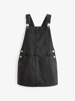 Jurken|Next - Denim overgooier (3-16 jr) Zwart