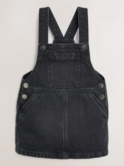 Jurken|Jurken*Next - Denim overgooier (3 mnd-8 jr) Zwart