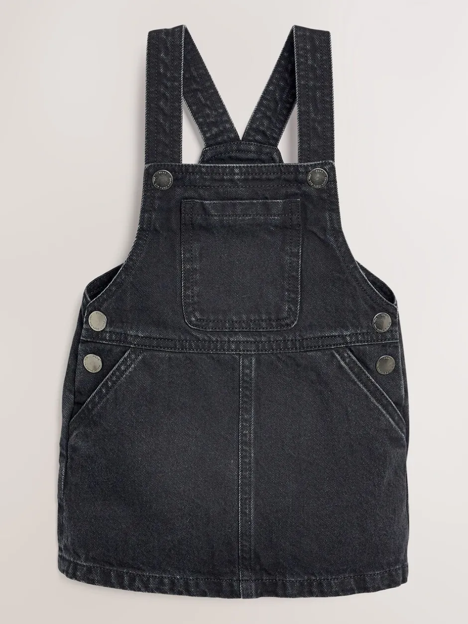 Jurken|Jurken*Next - Denim overgooier (3 mnd-8 jr) Zwart