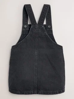 Jurken|Jurken*Next - Denim overgooier (3 mnd-8 jr) Zwart