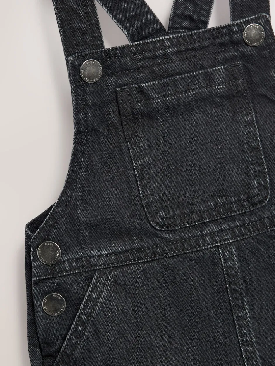 Jurken|Jurken*Next - Denim overgooier (3 mnd-8 jr) Zwart