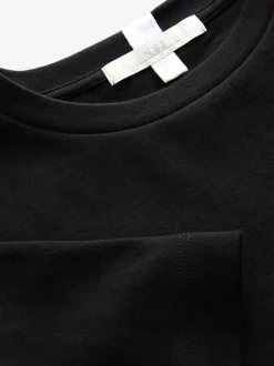 Tops En T-Shirts*Next Zwart - Dik T-shirt met ronde hals en korte mouwen