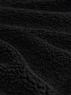 Jassen En Jacks|Sweaters En Hoody´S*Next - Doorritsbare funnel Borg Fleece Zwart